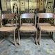 Suite of 6 chairs Baumann sled cannage
