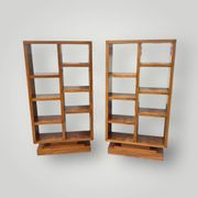 Pair of Art Deco style bookshelves in rosewood veneer - é