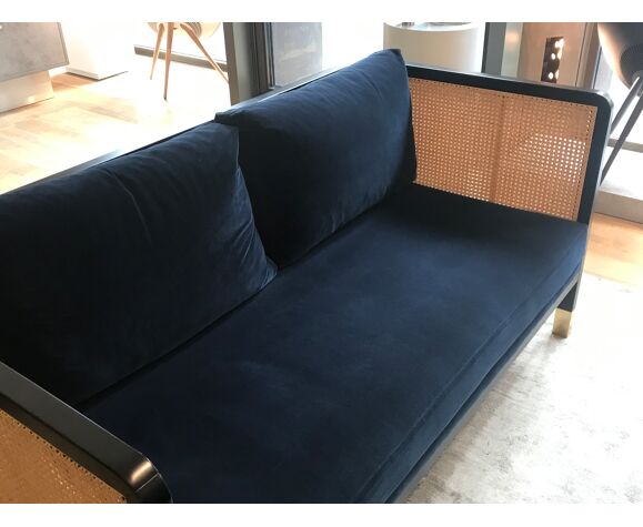 Red Edition Navy Blue Velvet Sofa Selency