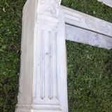 Old fireplace XIX° white marble