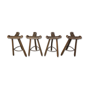 4 tabourets de bar brutalistes,