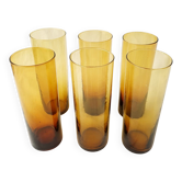 Amber blown glasses