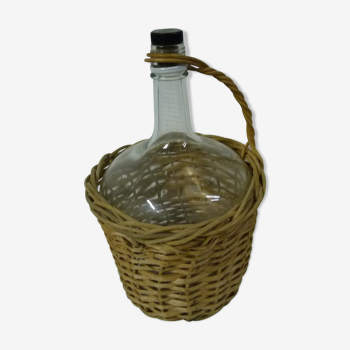 Dame-jeanne transparent osier - 2 litres