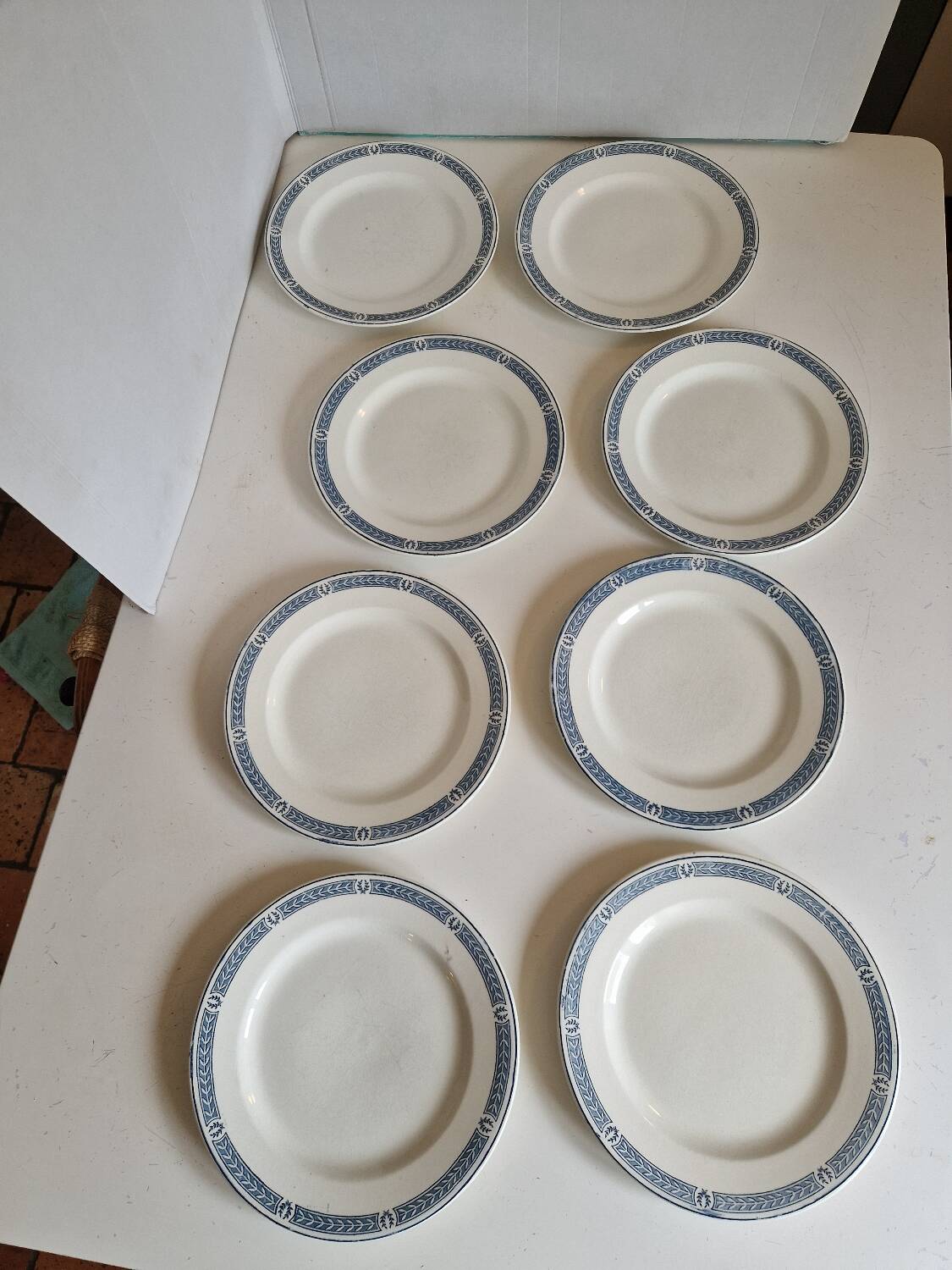 Set of 14 Terre de fer Salins plates, Castellane model