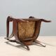 Restoration style walnut armchair from the 19th century