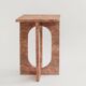 Table d'appoint Bond en travertin rouge