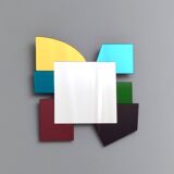 Colored Mirror with an Irregular Shape in the Style of Ettore Sottsass