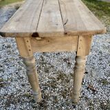 19th century bistro table in rustic stripped walnut