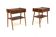 Set of 2 teak bedside tables, Carlström, Sweden, 1960.