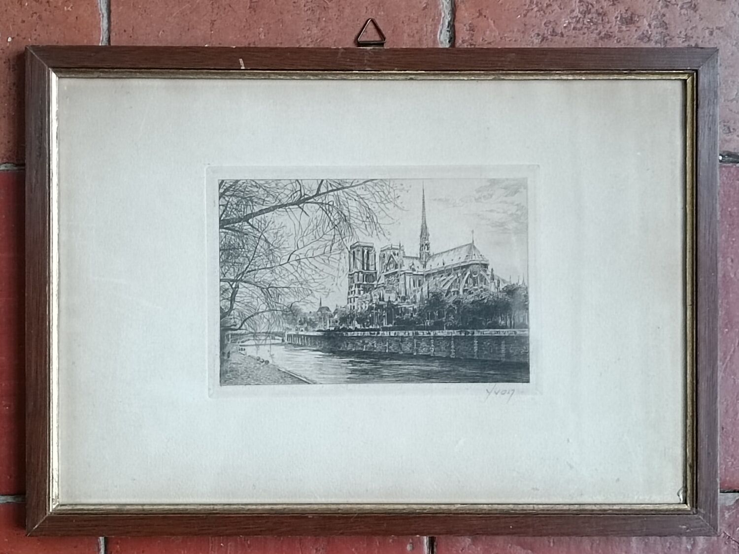Gravure Cathédrale Notre-Dame de Paris