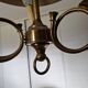 Lustre said metal chandelier with 3 lights in hunting horns.