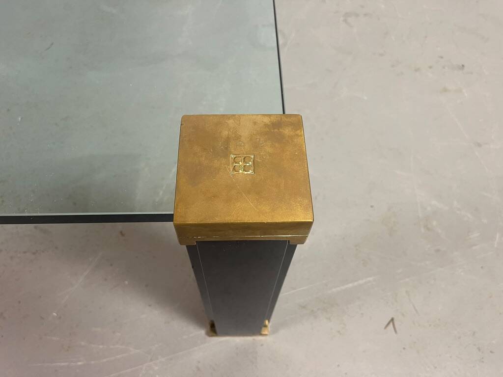 Hollywood Regency Mid-century Design Peter Ghyczy Glass & Brass.
