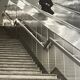Photograph black and white silver print circa 1970 metro