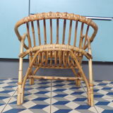Rattan children's basket chair