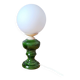 Ceramic and opaline lamp, 1970.