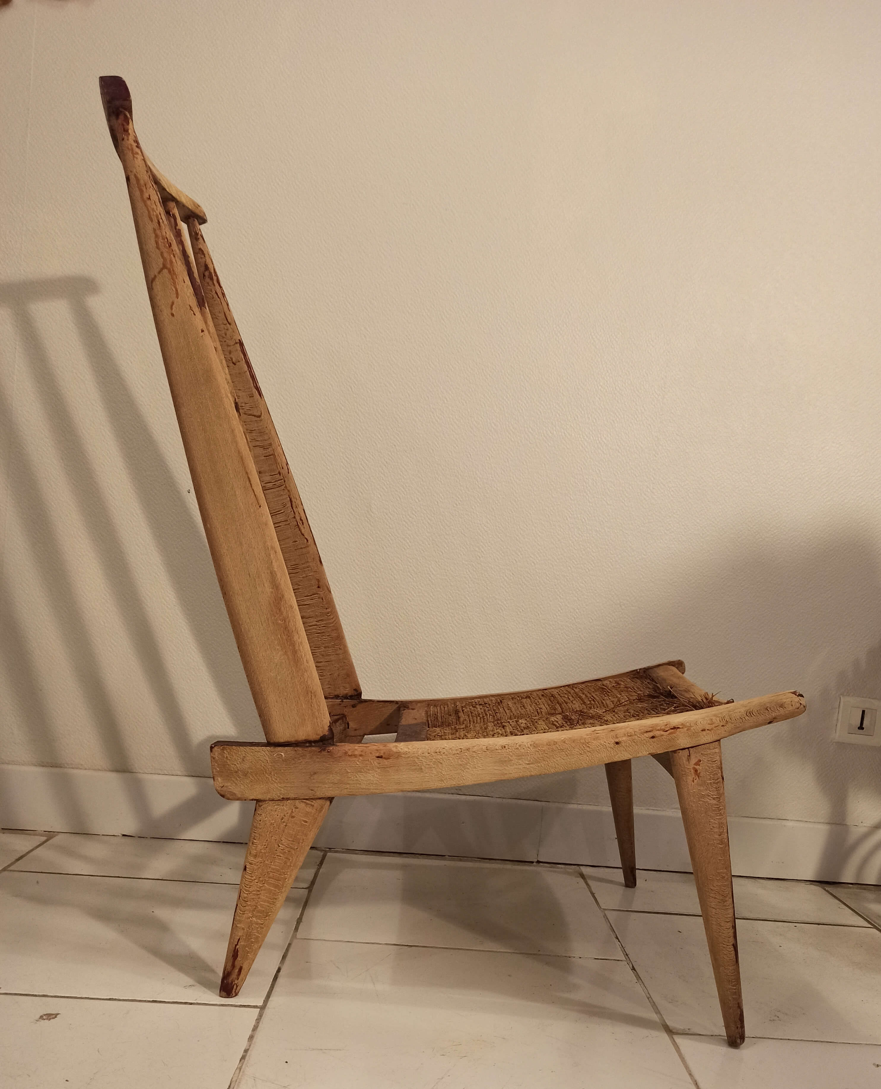 Vintage wooden chair armchair