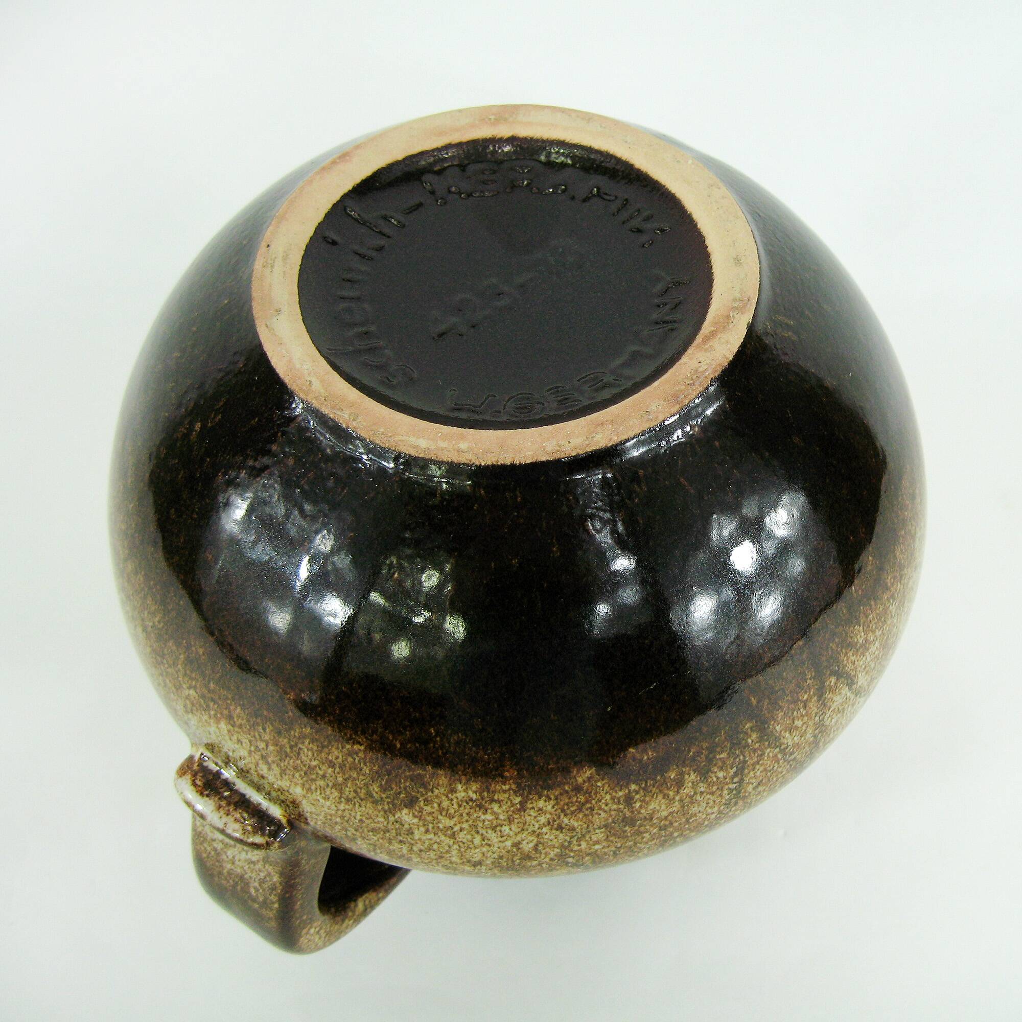 Brown Pitcher Vase - Scheurich West Germany Pottery - Vintage 70s