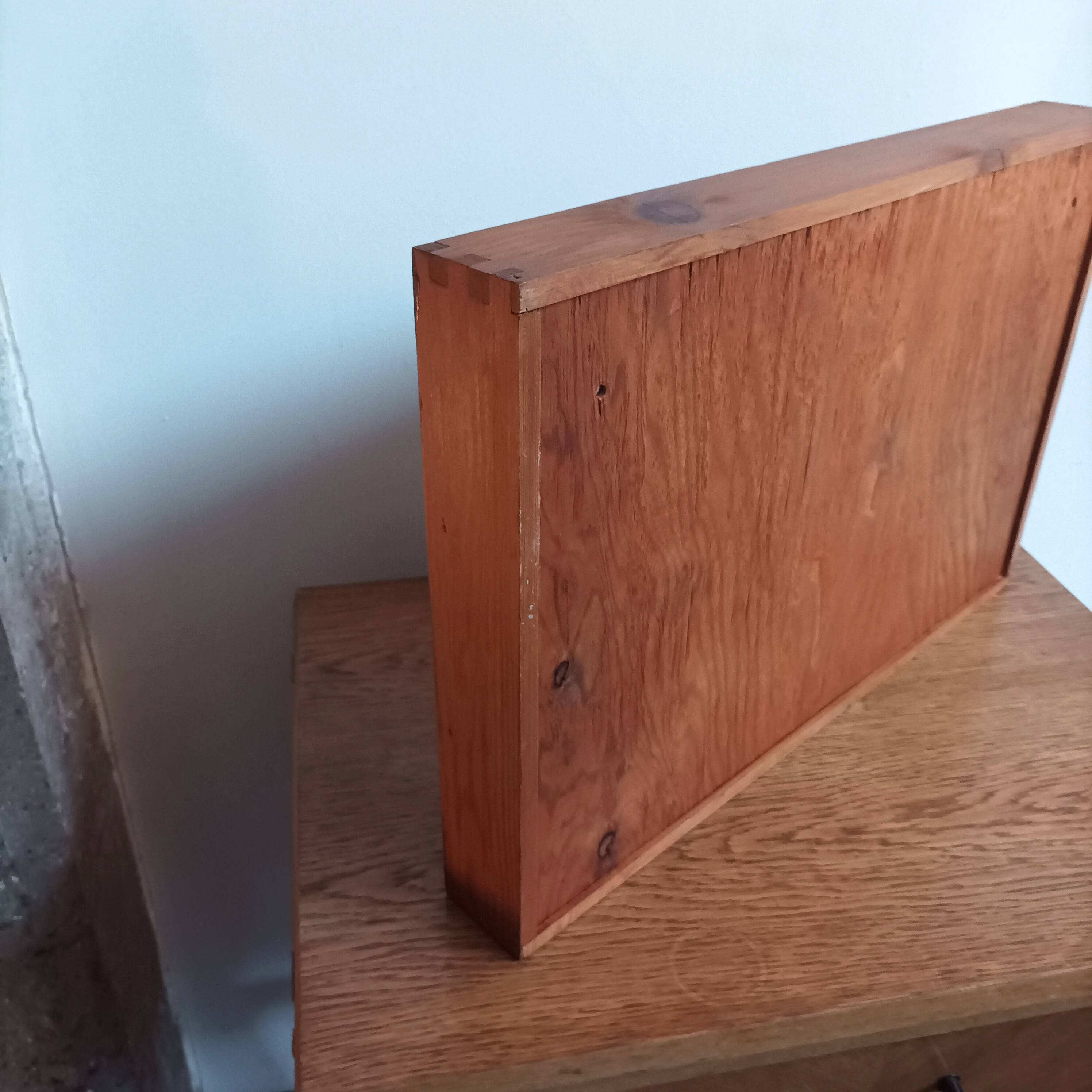 Console shelf with modernist mirror, 60s/70s