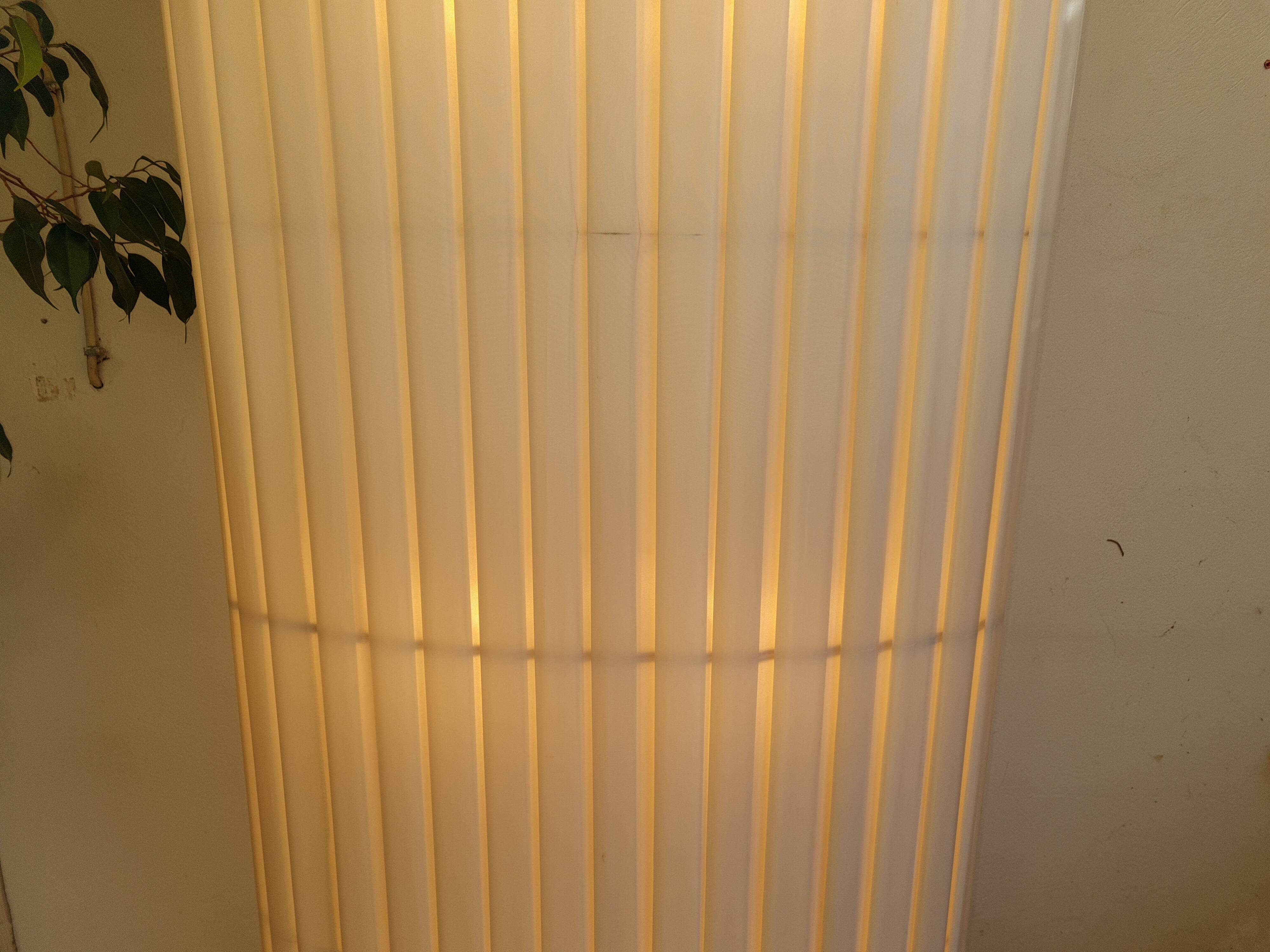 Floor lamp pleated fabric