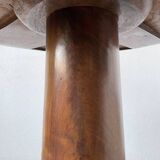 Empire walnut and marble pedestal table, late 19th century