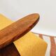 Fauteuil Mid-Century en bois de couleur jaune avec boucle au design scandinave
