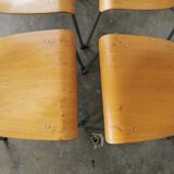 Set of 6 stackable chairs 1970