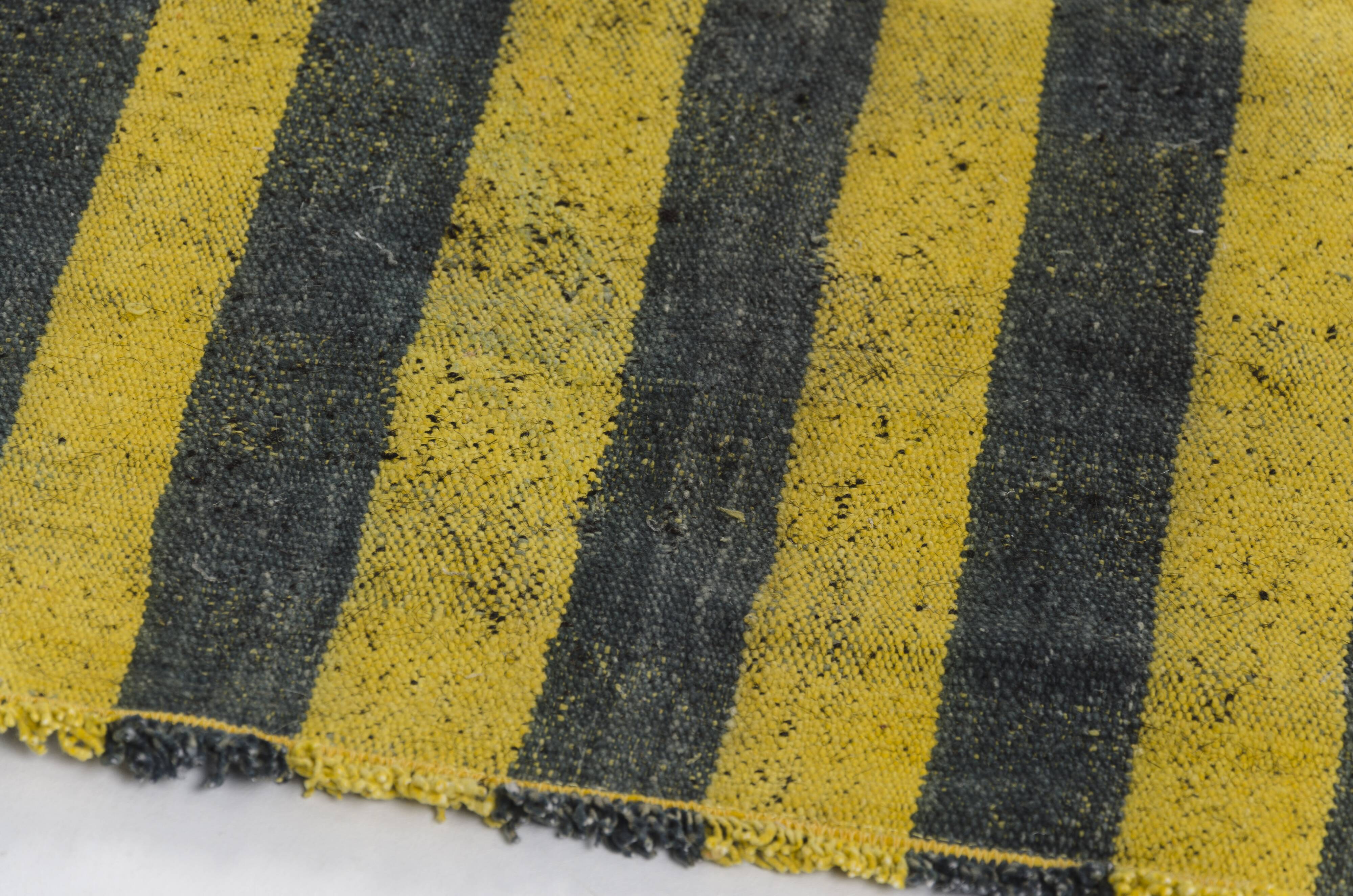 Vintage Stripe Wool Kilim Rug