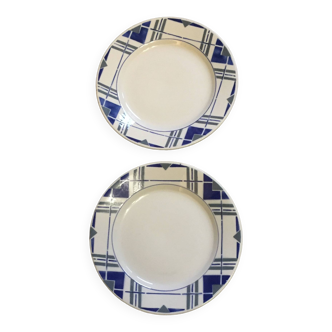 Assiette plate - faïencerie Saint-Amand CERANOR - modèle basque