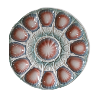 Serving dish 12 oysters in slurry from Digoin Sarreguemines