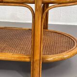 Vintage roasttan coffee table and glass top