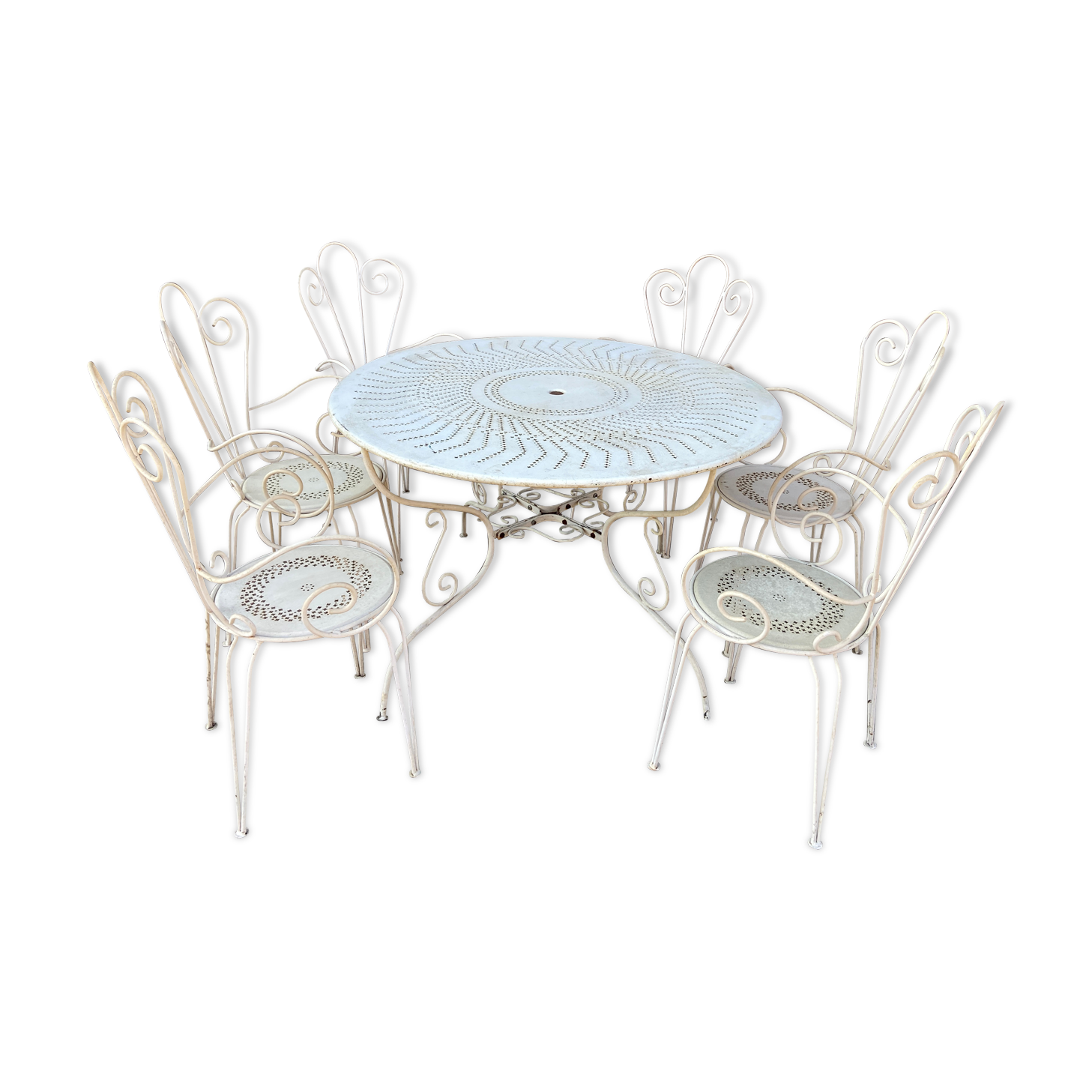 Garden furniture in wrought iron 1970