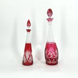 Crystal caraffe or decanters by Val Saint Lambert, 1960s