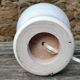 70s wood and opaline lamp