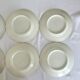 6 vintage dessert plates - White porcelain floral pattern and golden edging