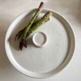 Plate mounted automatically mid-19th dish stand on white earthenware