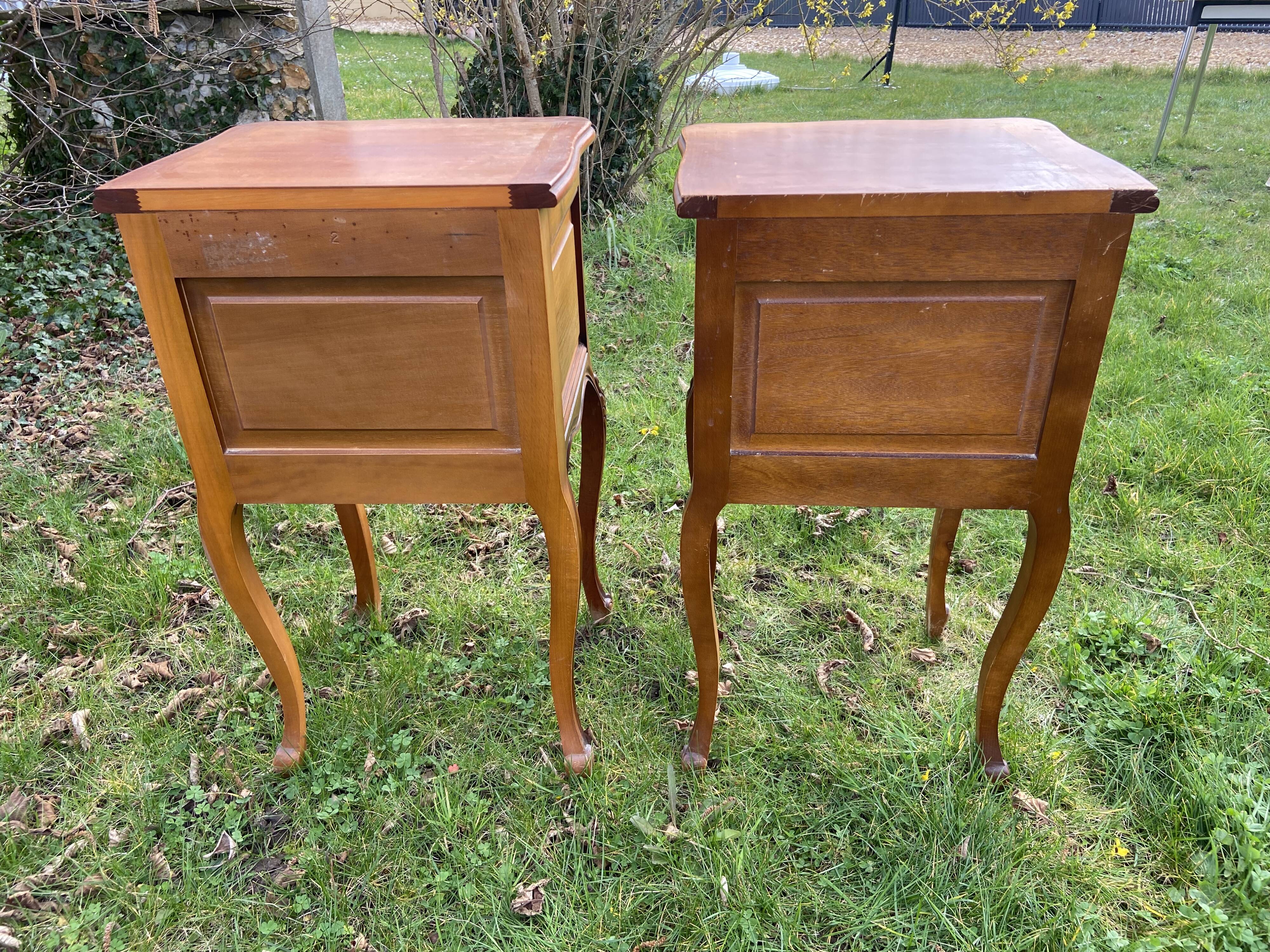 Pair of Bedside Tables Louis XV Style