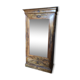 Mirror wardrobe in walnut veneer