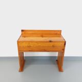 Vintage pine desk with sled legs from the 70s and 80s