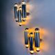 Pair of Gaetano Sciolari tubular chrome wall sconces, Italy 1970s
