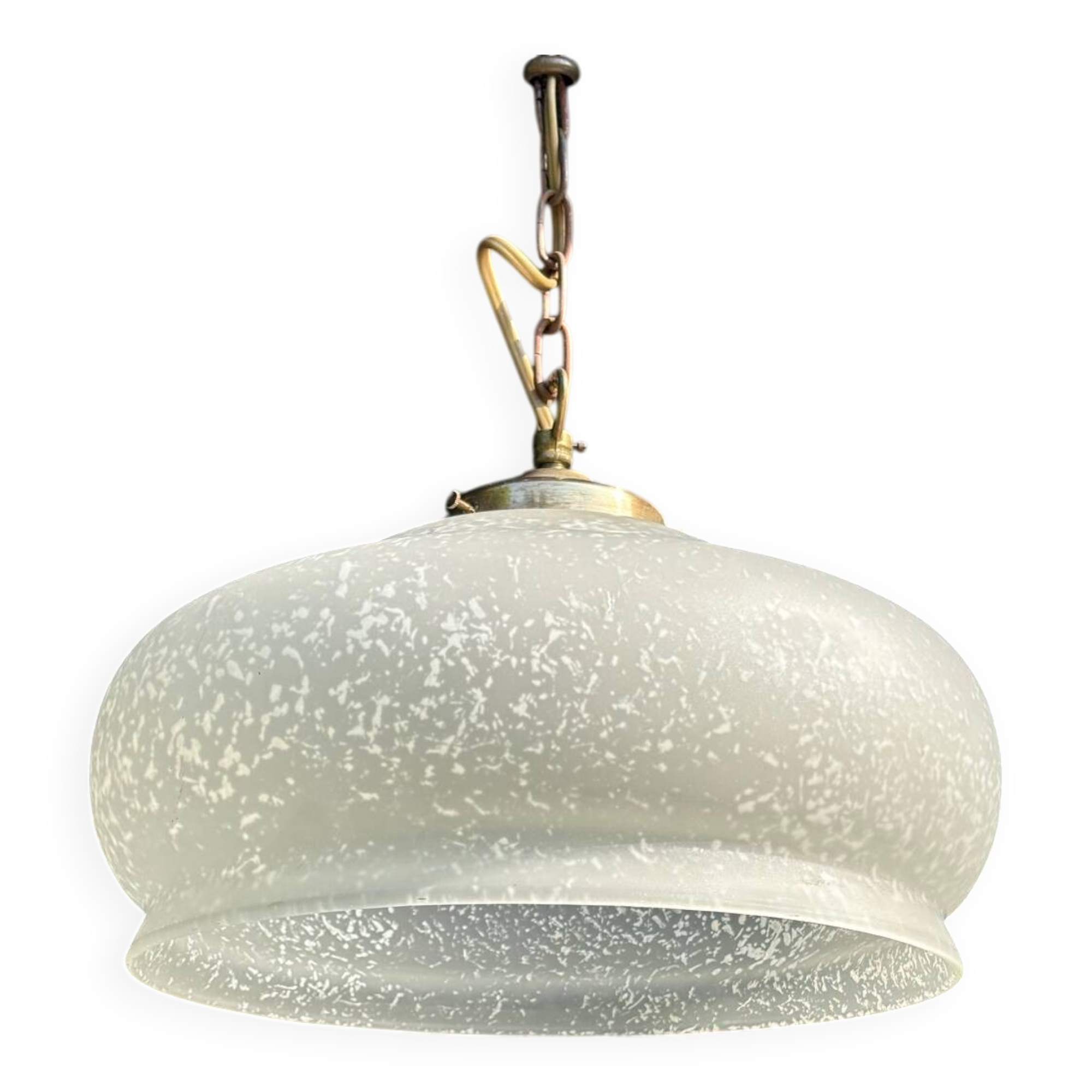 Suspension en verre style Clichy