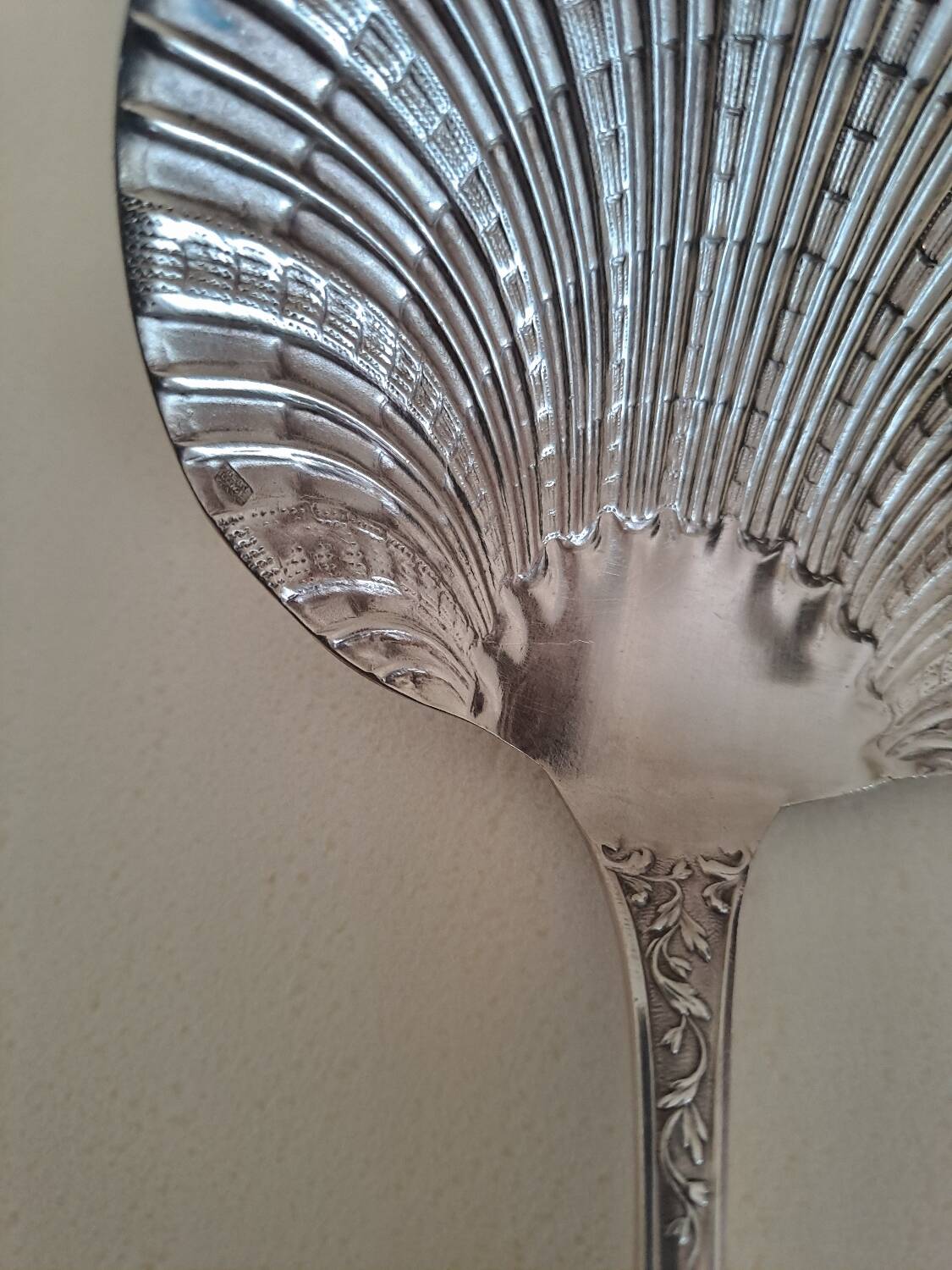 SFAM Louis XV Rocaille silver plated strawberry spoon