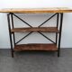1940s workbench redone in metal and oak board