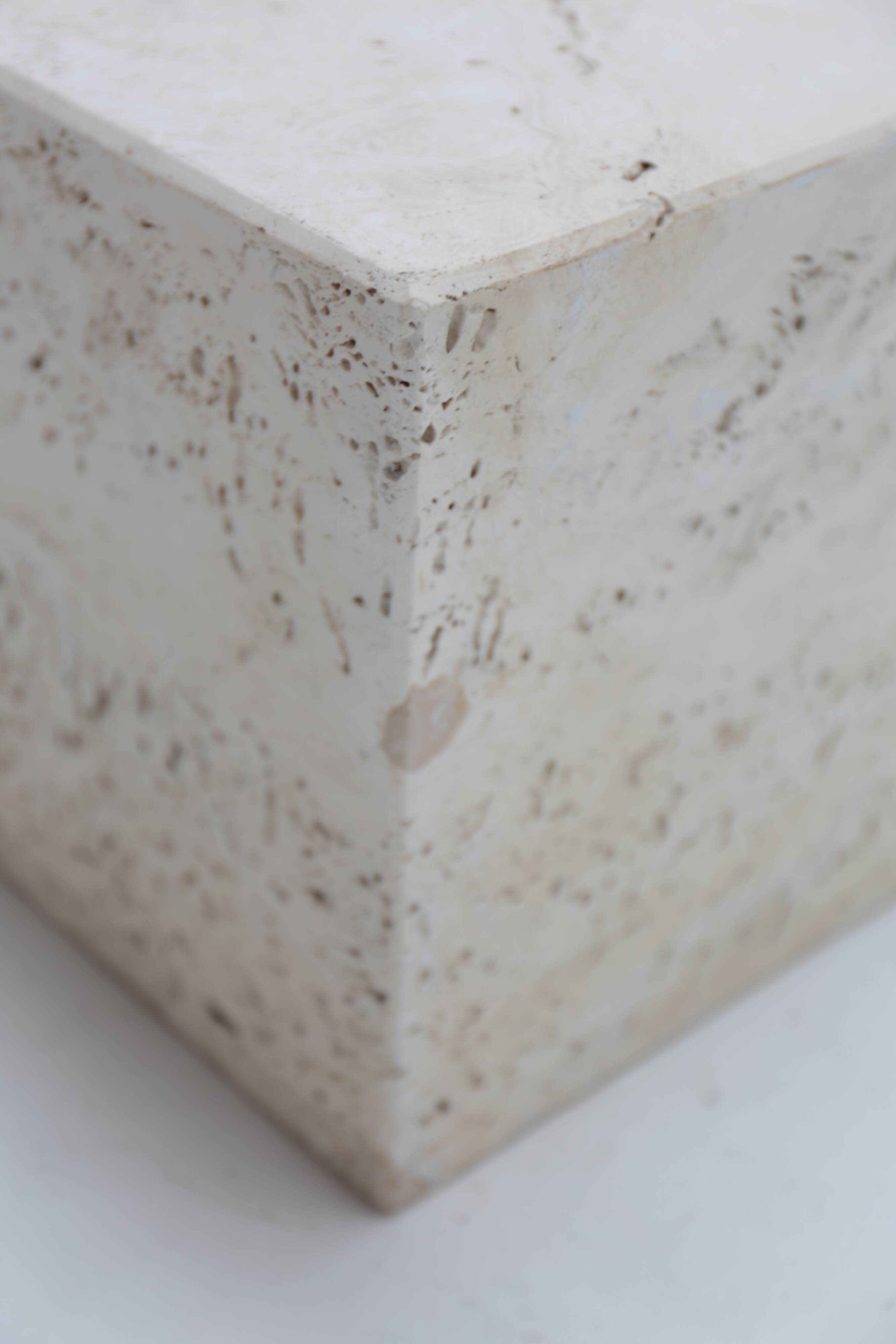Metafora travertine coffee table by Massimo & Lella Vignelli, Italy