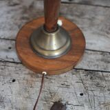 Art deco wooden lamp base, vintage wooden lamp, table lamp