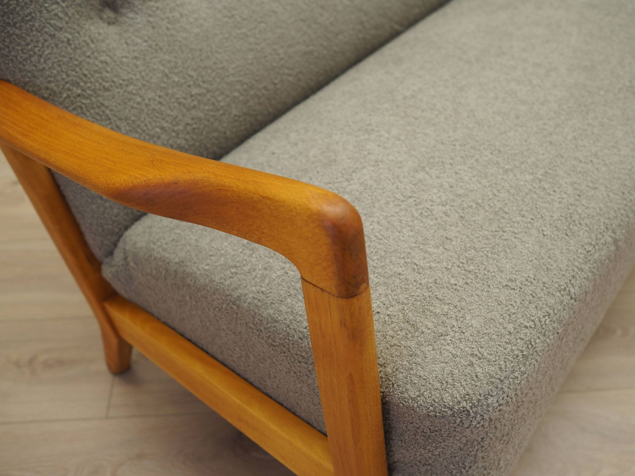 Beech sofa, Danish design, 1960s, designer: Soren Hansen, manufacturer: Fri