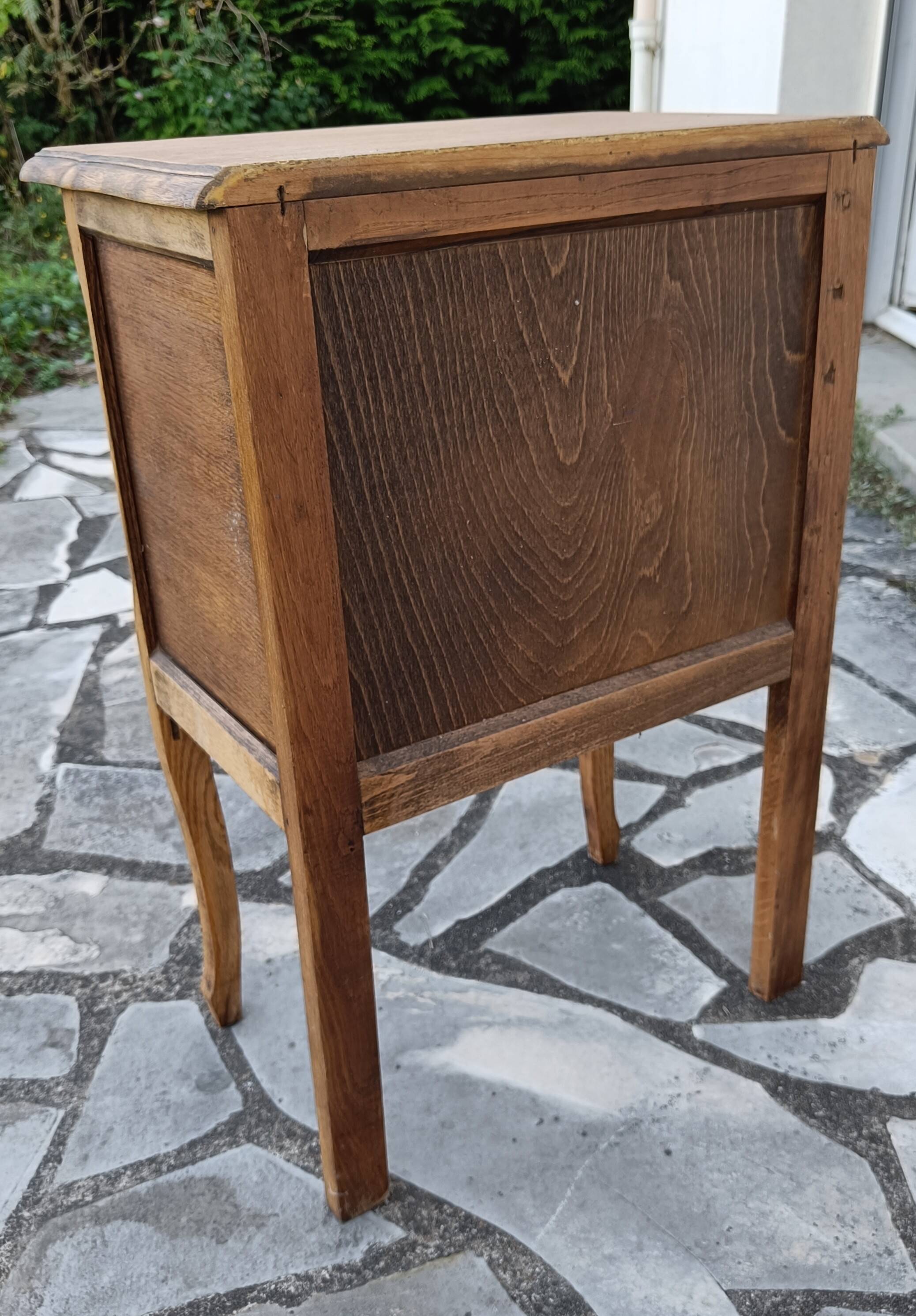 Vintage wooden bedside table