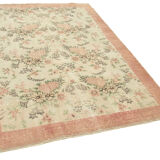 Hand-Knotted Decorative Turkish Beige Carpet 157 cm x 235 cm - 38986