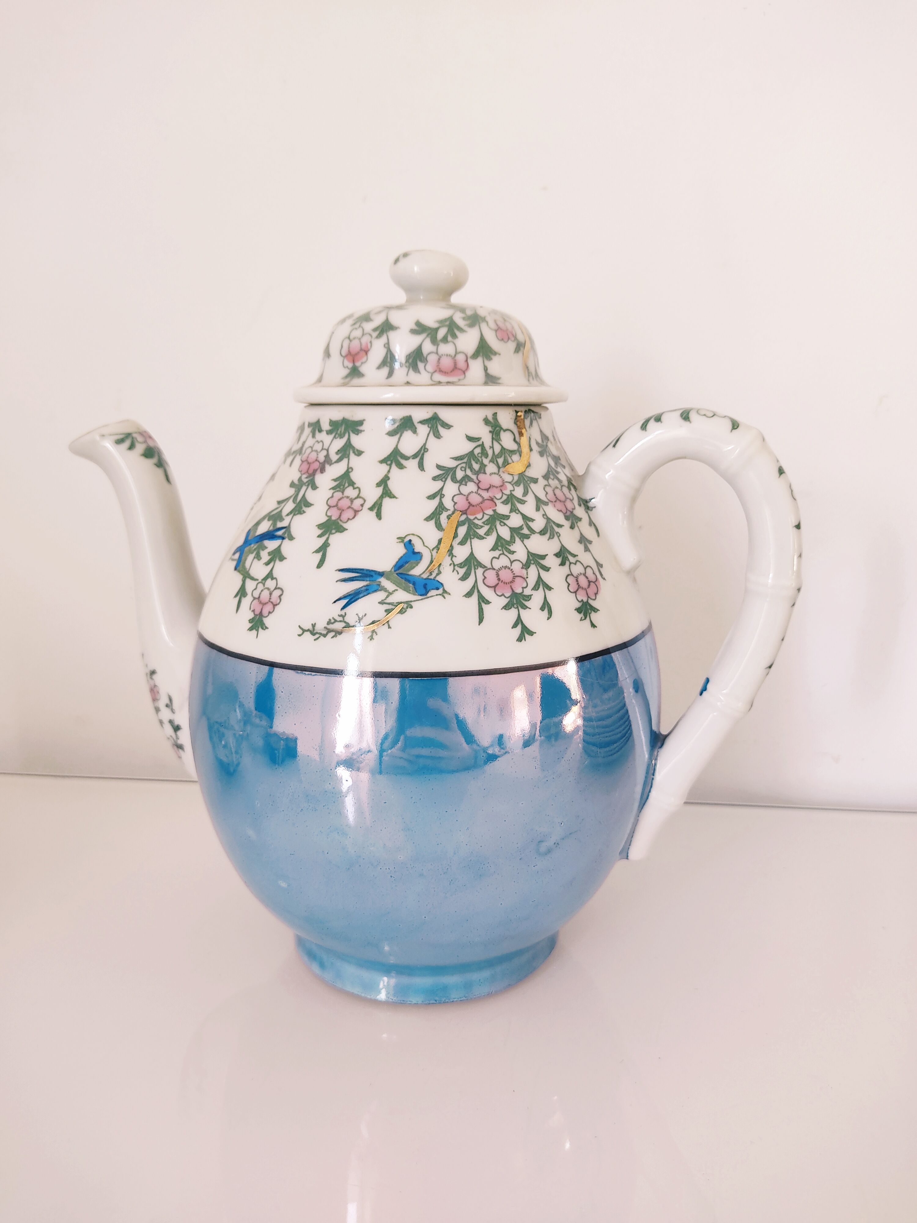 Japanese coffee set 10 cups, milk jar, sugar pot