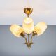 Itsu ER 1503/3 decorated chandelier with three shades, Finland, 1940s