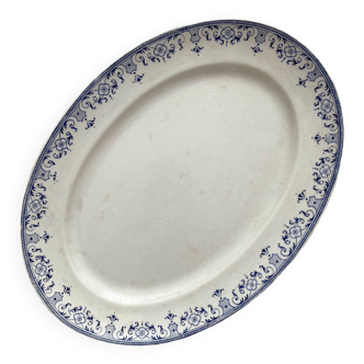 Oval ironstone dish "La Vallière" Creil and Montereau